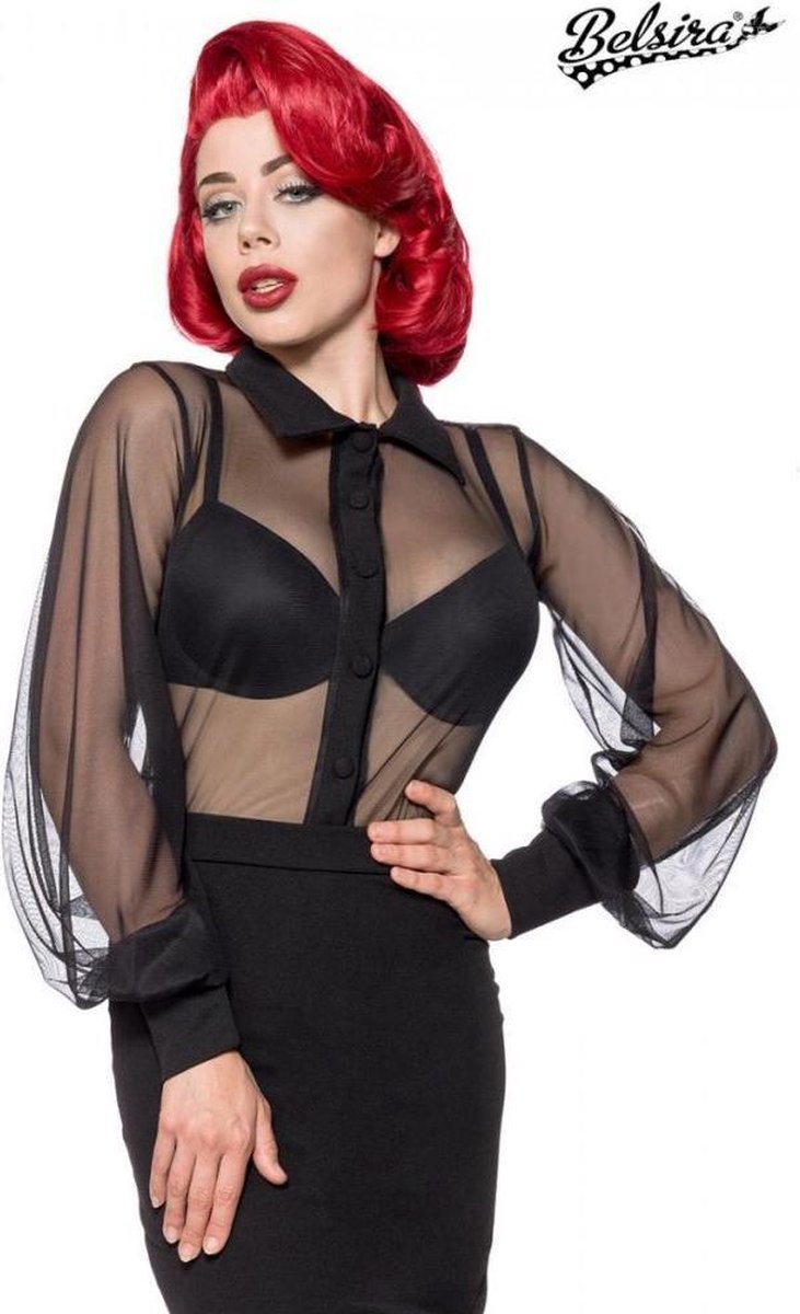 Belsira Blouse -L- 50077 Zwart