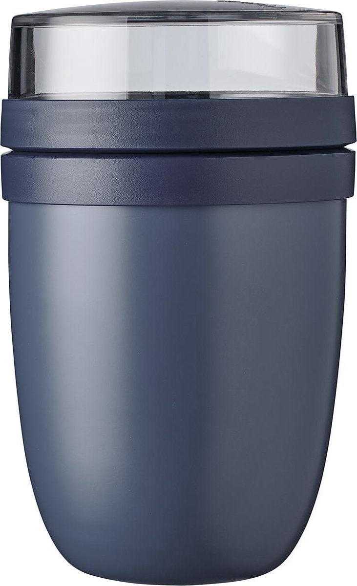 Mepal – Isoleer lunchpot Ellipse – houdt je eten 6-8 uur warm en 12 uur koud – Nordic denim – 2 compartimenten – Soep beker to go – Yoghurt beker muesli