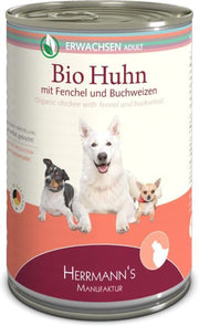 16x Herrmann's Bio Adult Chicken With Fennel 400 gr.