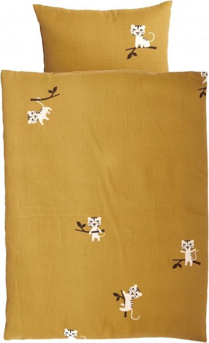 Roommate Tiger Poppen Beddengoed Yellow Ochre