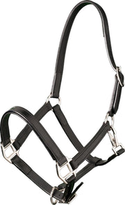 MHS Halsters & leidlijnen Leren Halster Wynn zwart jaarling