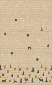 2x Kerst thema tafellakens/tafelkleden met rendieren en kerstbomen 138 x 220 cm - Kerstdiner tafeldecoratie versieringen - Tafelversiering