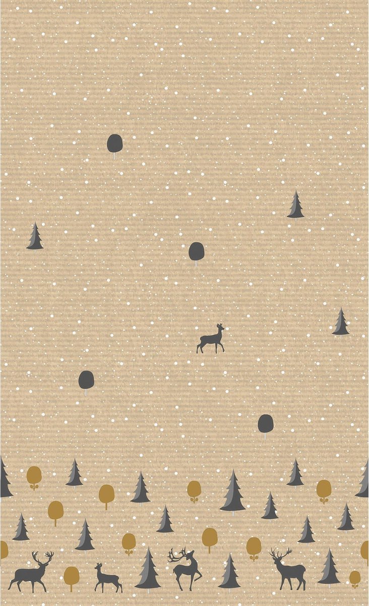 2x Kerst thema tafellakens/tafelkleden met rendieren en kerstbomen 138 x 220 cm - Kerstdiner tafeldecoratie versieringen - Tafelversiering