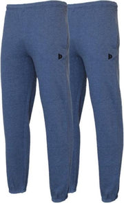2- Pack Donnay Joggingbroek met elastiek - Sportbroek - Heren - Maat S - Donkerblauw gemeleerd
