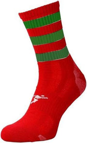 Precision Sportsokken Pro Junior Nylon Rood/groen Maat 30-34