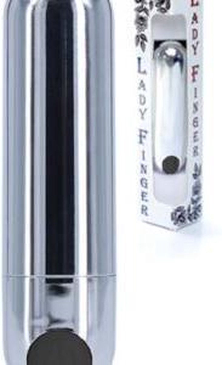 Bossoftoys - oplaadbare Bullet - 10 funktie's - 22-00033 - zilver met zwart - gave cadeaubox