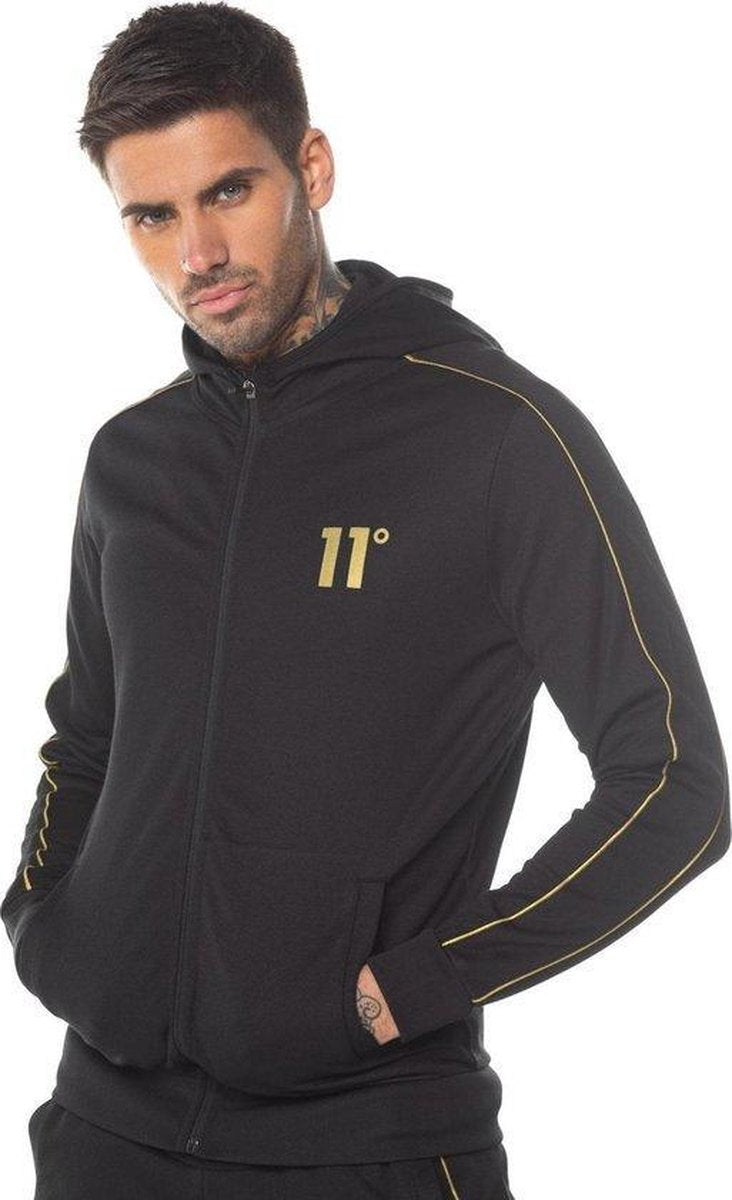 skinny trainingspak zwart goud maat XS