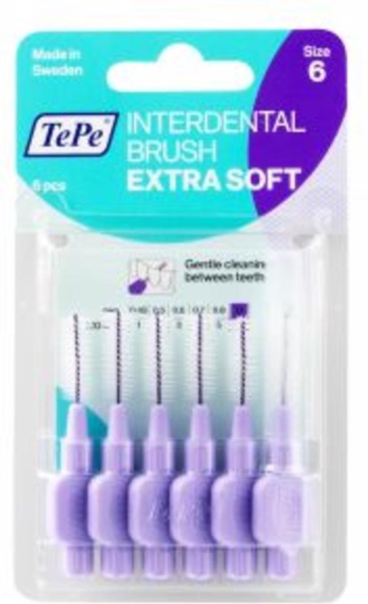 Tepe X Zacht Ragers - Interdentale Borstels 1.1mm Lichtlila Voordeelverpakking 10 stuks
