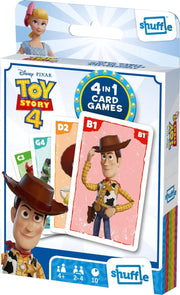 Toy Story 4 - 4in1 - Speelkaarten (kwartet - memo - snap - actie spel)
