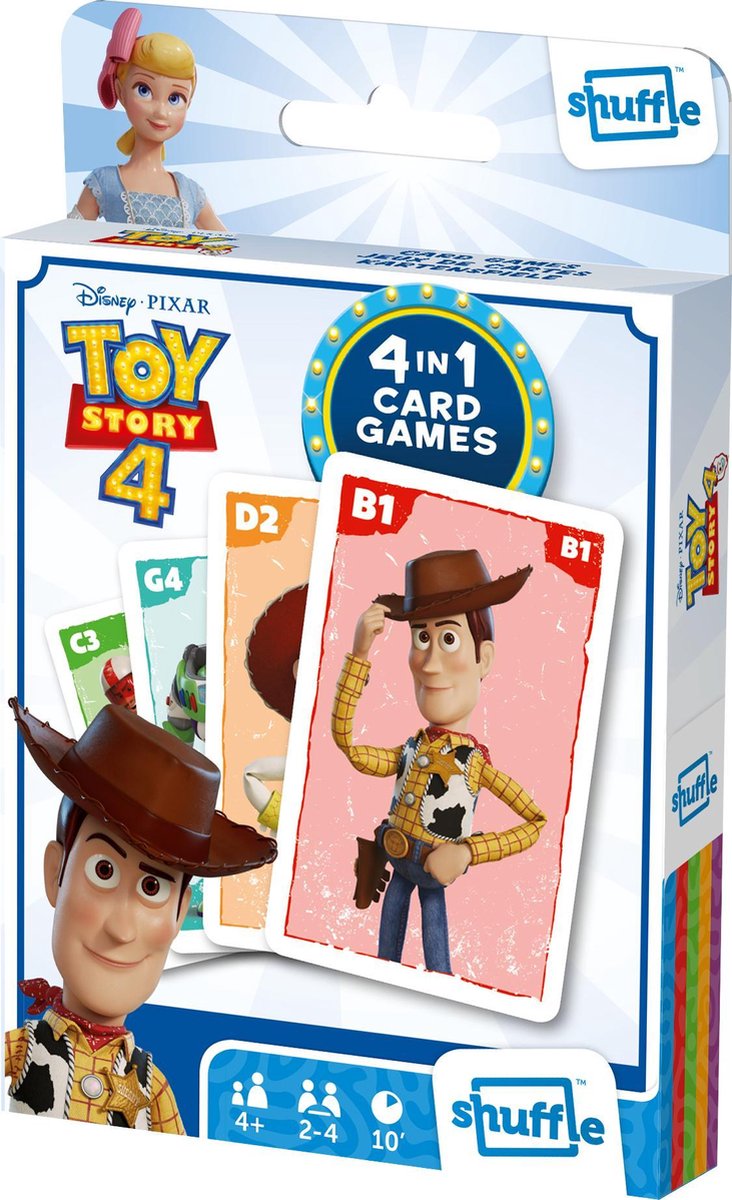 Toy Story 4 - 4in1 - Speelkaarten (kwartet - memo - snap - actie spel)