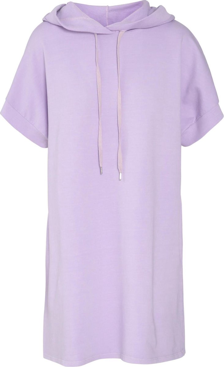 Cassis - Jurk in sweaterstof met capuchon - Violet