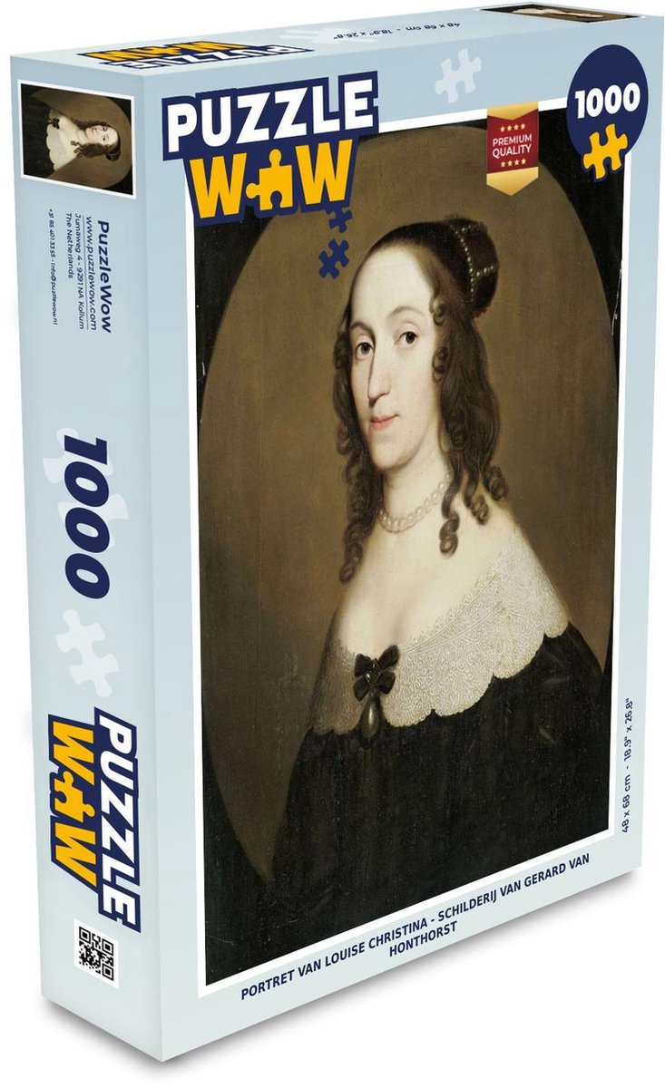 Puzzel - Puzzel 1000 stukjes volwassenen -  Louise Christina - Schilderij van Gerard van Honthorst - Legpuzzel