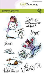 CraftEmotions clearstamps A6 - Kaat en Odey 2 (NL) Carla Creaties