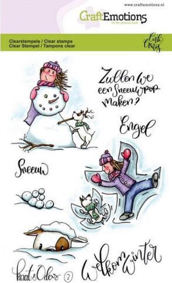 CraftEmotions clearstamps A6 - Kaat en Odey 2 (NL) Carla Creaties