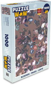 Puzzel - Puzzel 1000 stukjes volwassenen - Bloemen - Paars - Lente - Legpuzzel