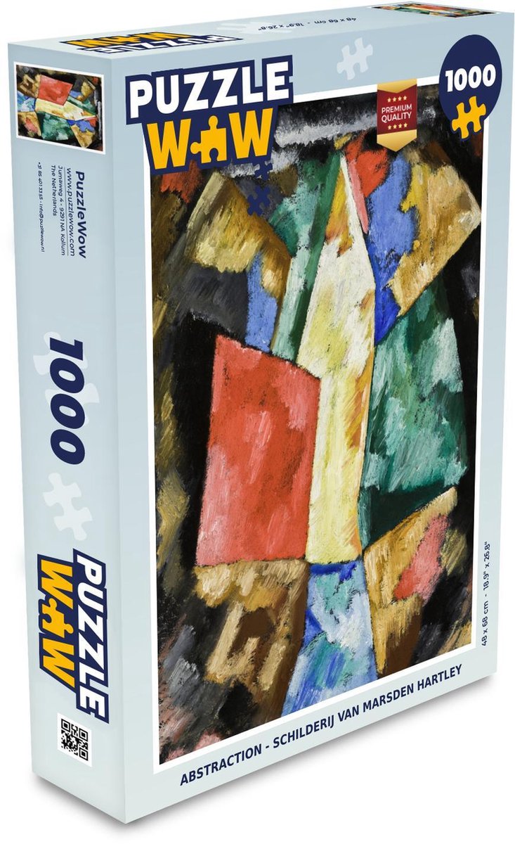 Puzzel - Puzzel 1000 stukjes volwassenen - Abstraction - schilderij van Marsden Hartley - Legpuzzel
