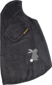 Pericles Badcape Met Washandje Nero 110 Cm Antraciet