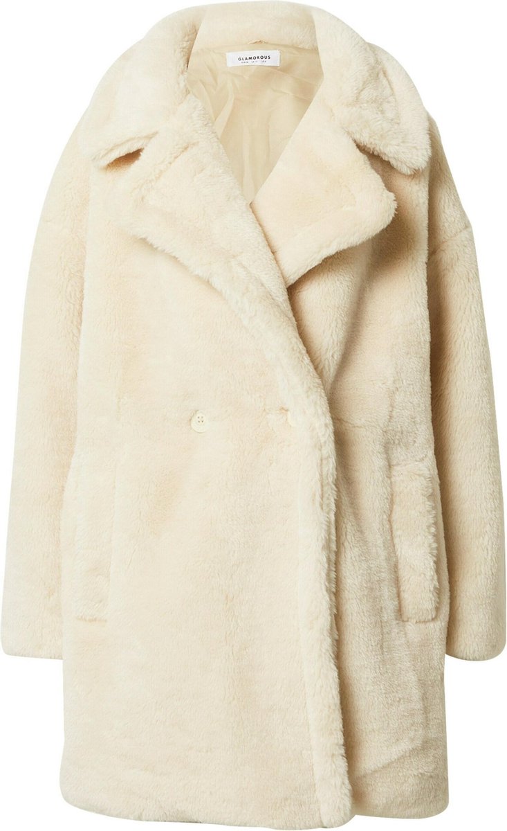 Glamorous tussenmantel Crème-12 (L)
