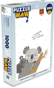 Puzzel 1000 stukjes volwassenen Illustratie voor kinderen 1000 stukjes - Kinderillustratie A mother's hug is the best medicine quote puzzel 1000 stukjes  - PuzzleWow heeft +100000 puzzels