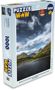 Puzzel 1000 stukjes volwassenen Loch Lomond 1000 stukjes - Bewolkte lucht over het Loch Lomond in Schotland met uitzicht op de bergen  - PuzzleWow heeft +100000 puzzels