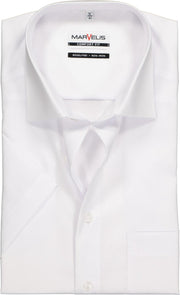 MARVELIS Comfort Fit - overhemd korte mouw - wit - Strijkvrij - Boordmaat: 45
