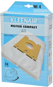 Kleenair Micro Fiber Stofzuigerzakken Nilfisk Compact C20 25 stuks + 5 Filters