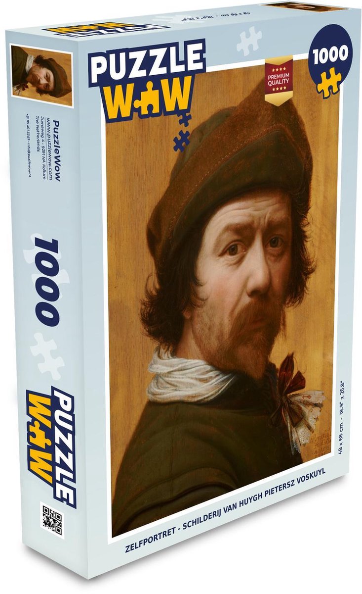 Puzzel 1000 stukjes volwassenen Huygh Pietersz Voskuyl 1000 stukjes - Zelfportret - Schilderij van Huygh Pietersz Voskuyl  - PuzzleWow heeft +100000 puzzels