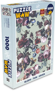Puzzel - Puzzel 1000 stukjes volwassenen - Bloem - Tuin - Groen - Legpuzzel