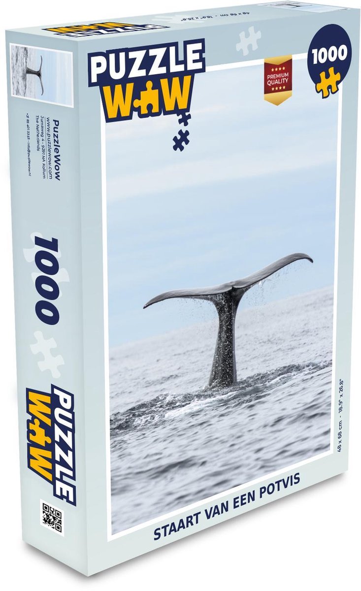 Puzzel 1000 stukjes volwassenen Potvissen 1000 stukjes - Staart van een potvis  - PuzzleWow heeft +100000 puzzels