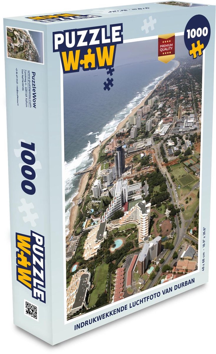 Puzzel 1000 stukjes volwassenen Durban 1000 stukjes - Indrukwekkende luchtfoto van Durban PuzzleWow heeft +100000 puzzels