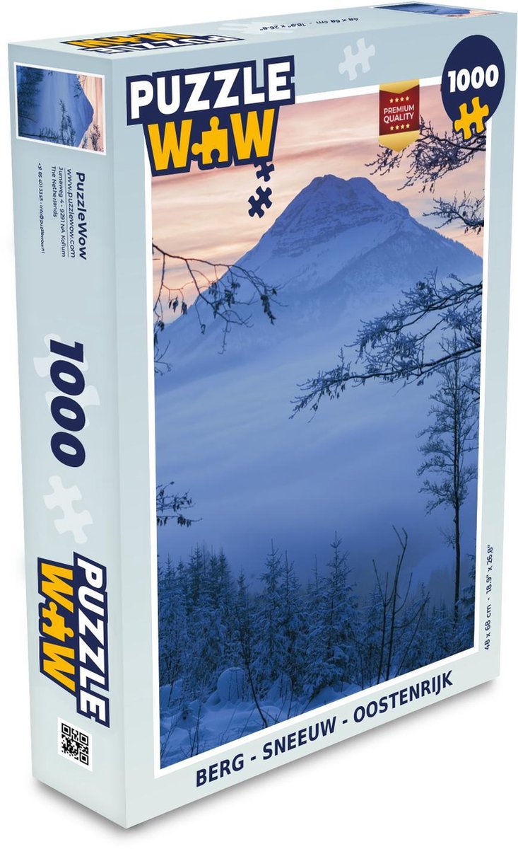 Puzzel - Puzzel 1000 stukjes volwassenen - Berg - Sneeuw - Oostenrijk - Legpuzzel
