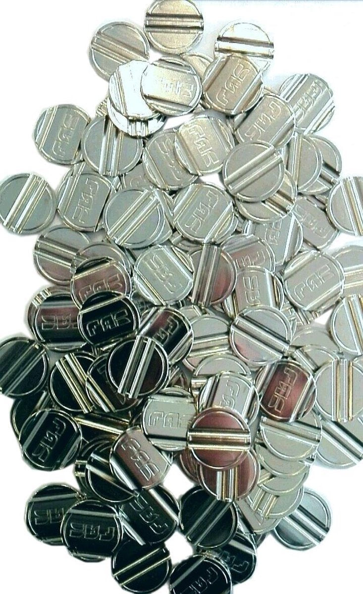 Fas Tafelvoetbaltokens Staal Zilver 20 Stuks