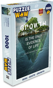 Puzzel - Puzzel 1000 stukjes volwassenen - Berg - Quote - Growth - Legpuzzel