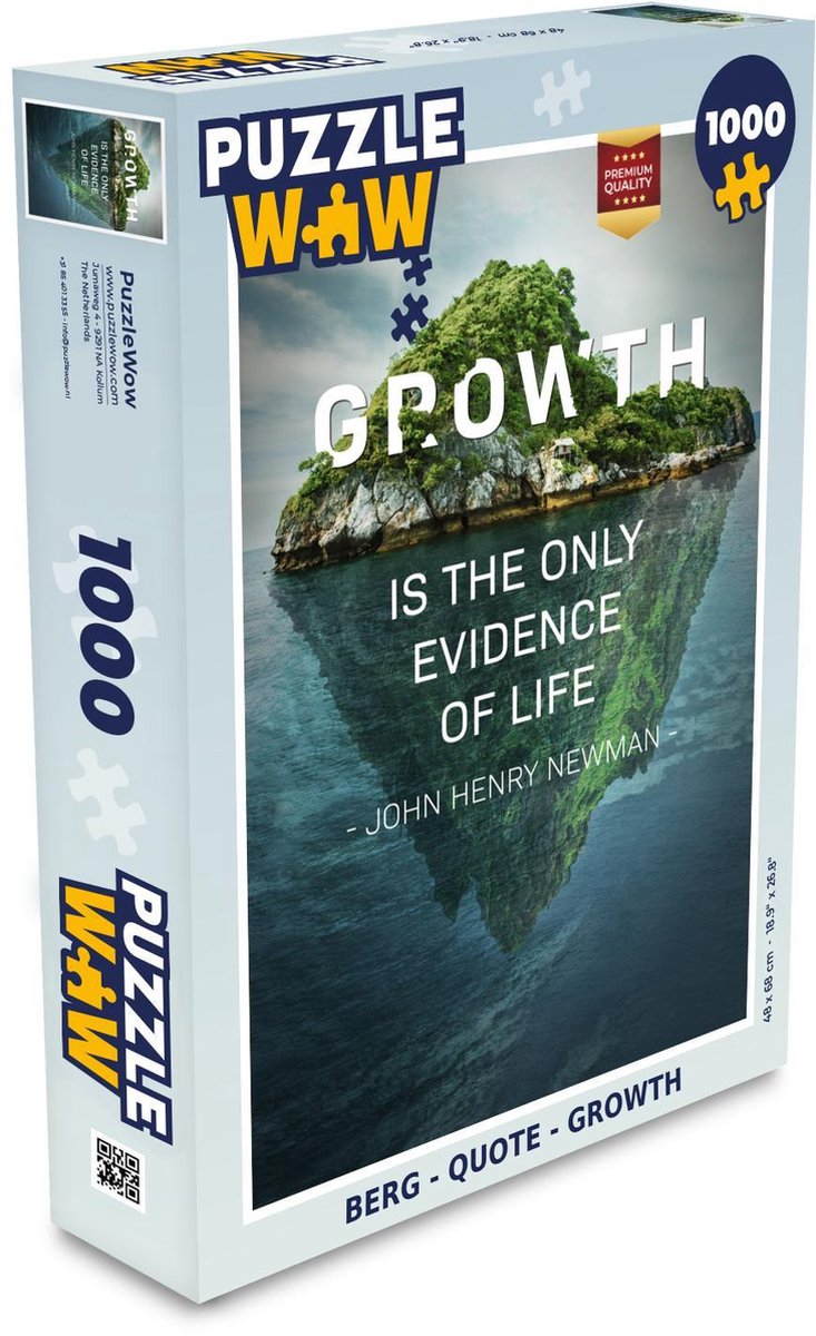 Puzzel - Puzzel 1000 stukjes volwassenen - Berg - Quote - Growth - Legpuzzel