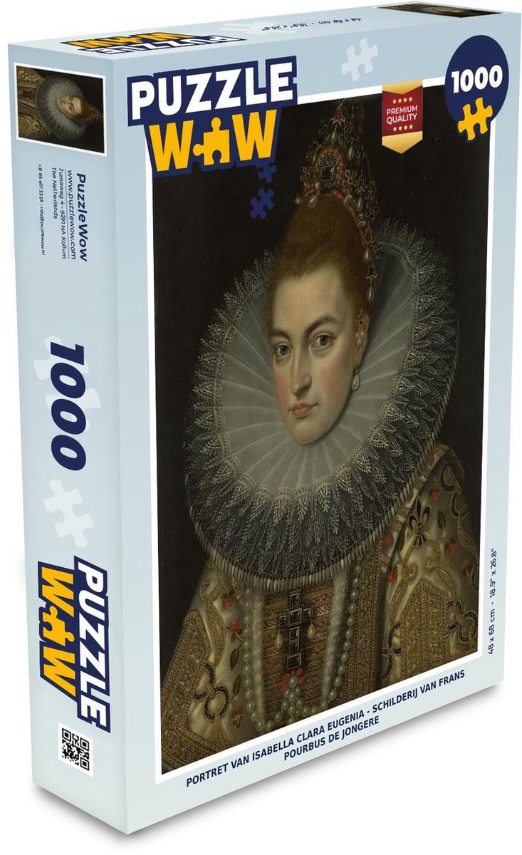 Puzzel - Puzzel 1000 stukjes volwassenen -  Isabella Clara Eugenia - schilderij van Frans Pourbus de Jongere - Legpuzzel