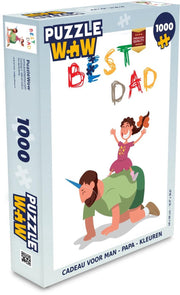 Puzzel - Puzzel 1000 stukjes volwassenen - Cadeau voor Man - Papa - Kleuren - Legpuzzel