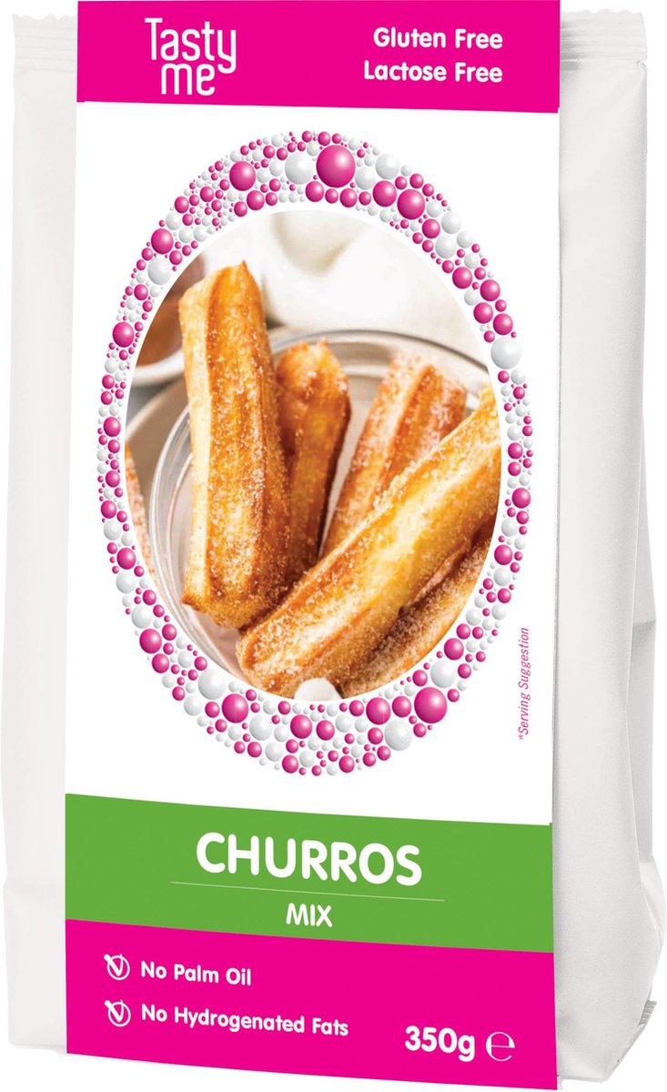 CHURROS MIX GLUTENVRIJ 350g. bakmix | bakmixen .Taartingrediënten en bakspullen glutenvrij bakmixen kopen. Tasty Me.
