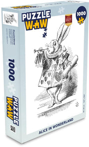 Puzzel 1000 stukjes volwassenen Konijn illustratie 1000 stukjes - Alice in Wonderland  - PuzzleWow heeft +100000 puzzels