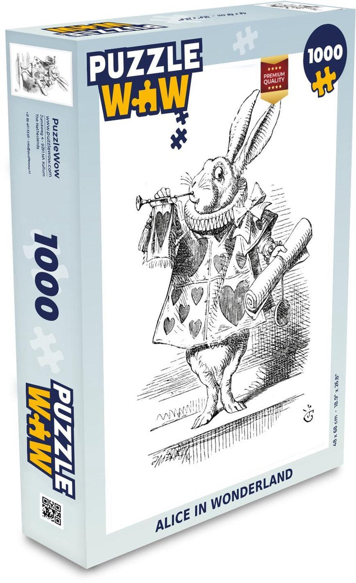 Puzzel 1000 stukjes volwassenen Konijn illustratie 1000 stukjes - Alice in Wonderland  - PuzzleWow heeft +100000 puzzels