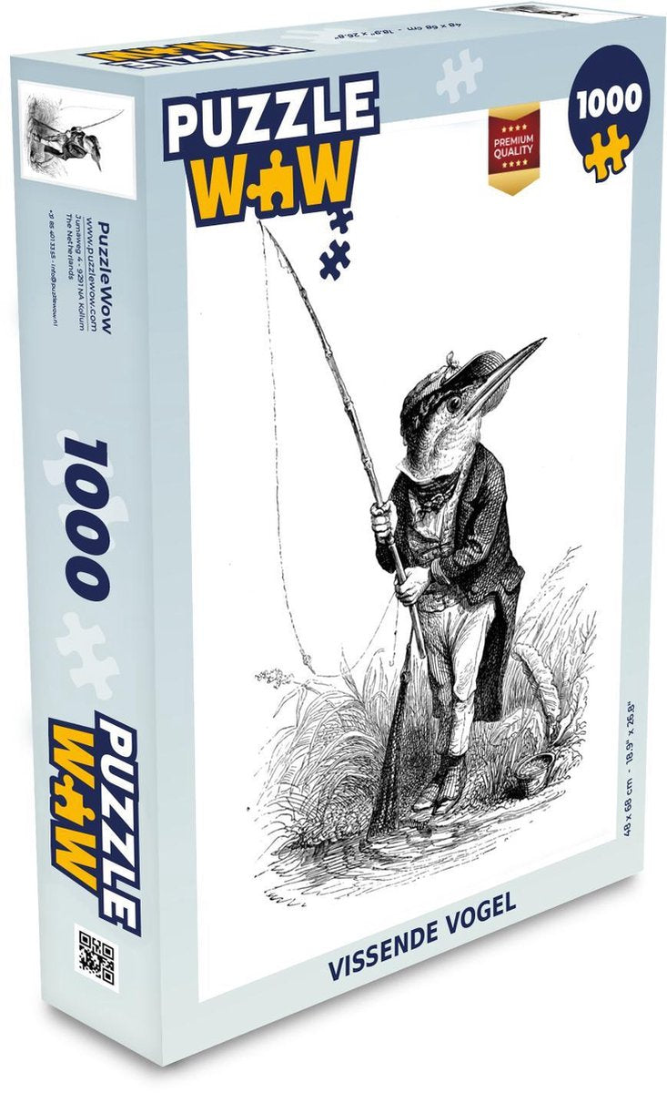 Puzzel 1000 stukjes volwassenen Humanisatie 1000 stukjes - Vissende vogel  - PuzzleWow heeft +100000 puzzels