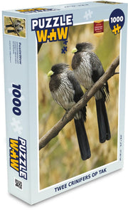 Puzzel 1000 stukjes volwassenen Crinifer 1000 stukjes - Twee Crinifers op tak  - PuzzleWow heeft +100000 puzzels