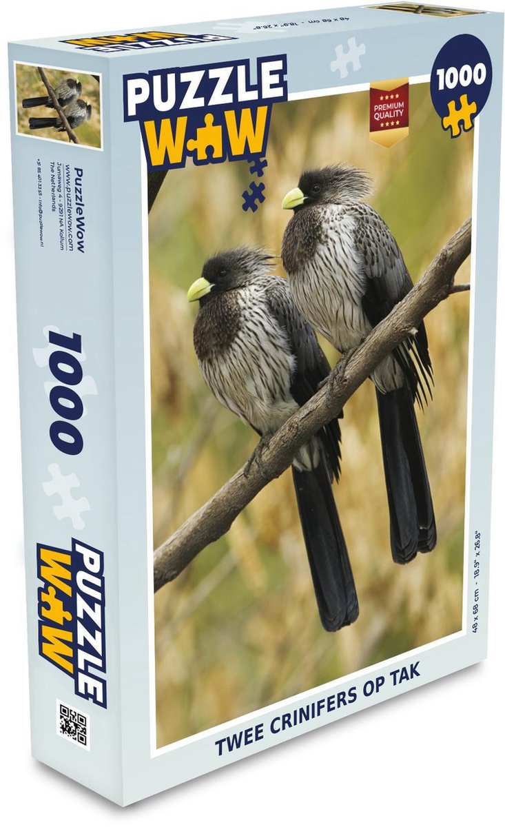 Puzzel 1000 stukjes volwassenen Crinifer 1000 stukjes - Twee Crinifers op tak  - PuzzleWow heeft +100000 puzzels