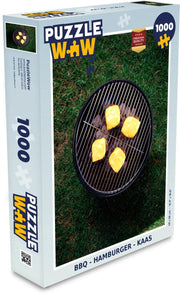 Puzzel - Puzzel 1000 stukjes volwassenen - BBQ - Hamburger - Kaas - Legpuzzel