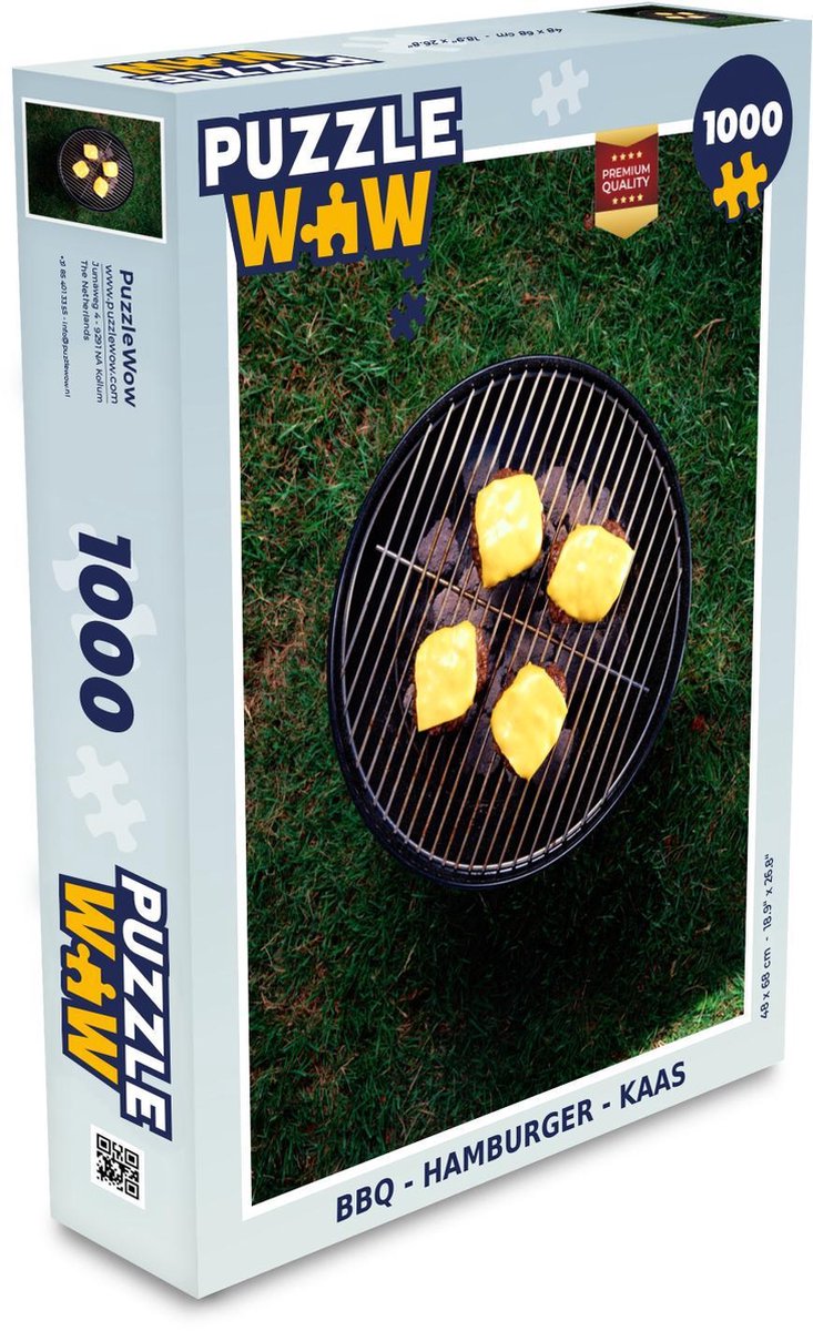 Puzzel - Puzzel 1000 stukjes volwassenen - BBQ - Hamburger - Kaas - Legpuzzel
