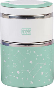 Saro Thermoskan Voor Babyvoeding Galaxy 820 Ml Mintgroen 3-delig