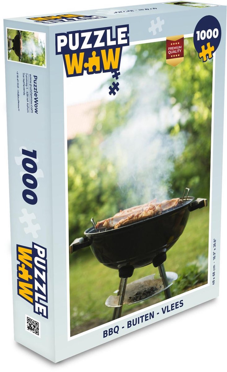 Puzzel - Puzzel 1000 stukjes volwassenen - BBQ - Buiten - Vlees - Legpuzzel