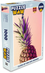 Puzzel 1000 stukjes volwassenen Ananassen 1000 stukjes - Close-up van een ananas puzzel 1000 stukjes  - PuzzleWow heeft +100000 puzzels
