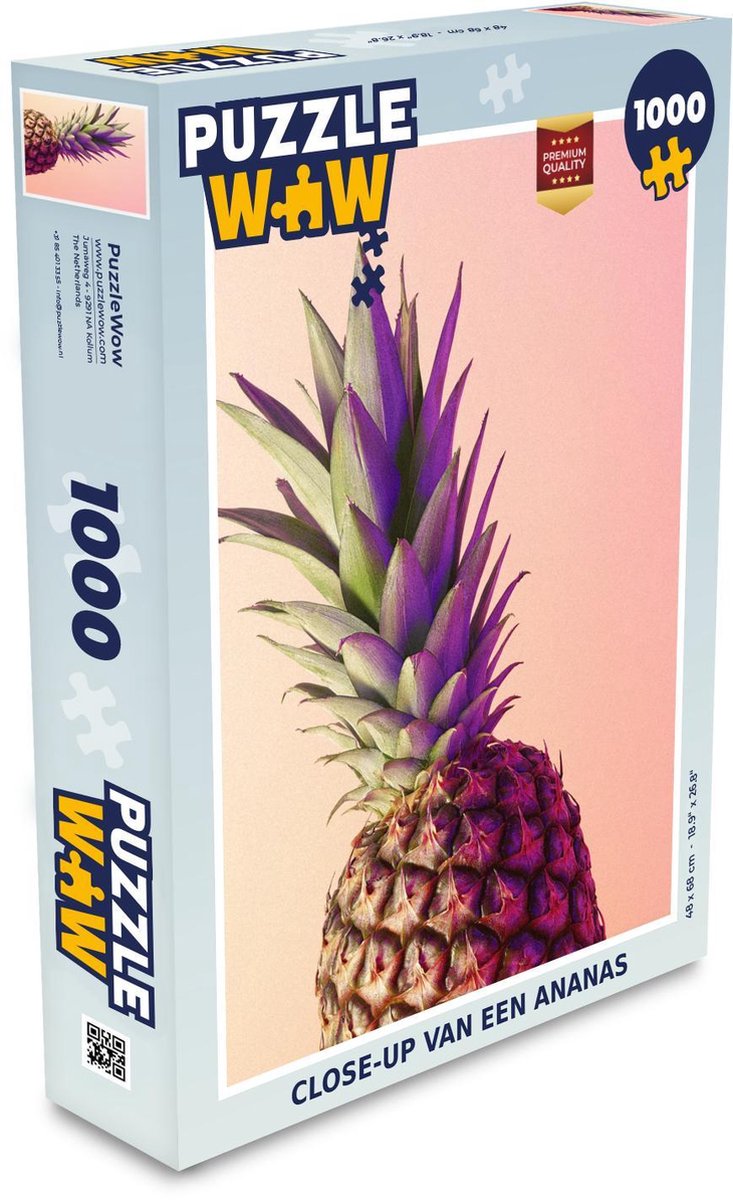 Puzzel 1000 stukjes volwassenen Ananassen 1000 stukjes - Close-up van een ananas puzzel 1000 stukjes  - PuzzleWow heeft +100000 puzzels