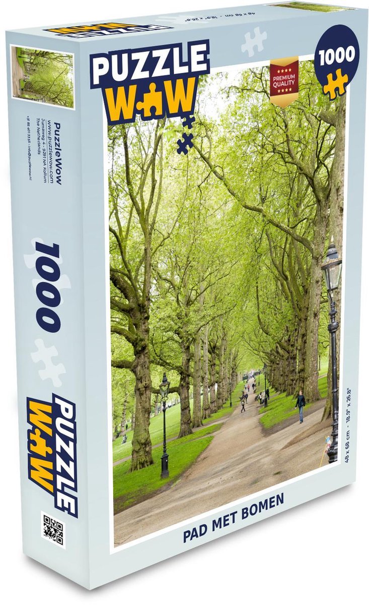 Puzzel 1000 stukjes volwassenen Hyde park londen 1000 stukjes - Pad met bomen  - PuzzleWow heeft +100000 puzzels