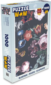 Puzzel - Puzzel 1000 stukjes volwassenen - Bloemen - Rozen - Klaproos - Legpuzzel